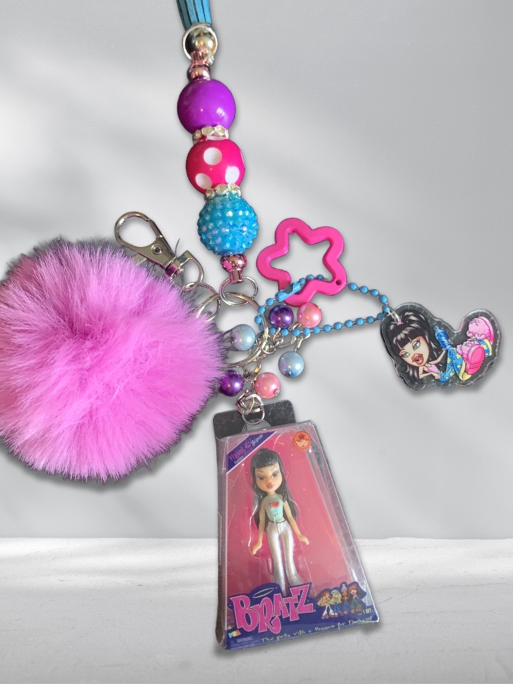 Mini Bratz Doll Bag Charm Keychain